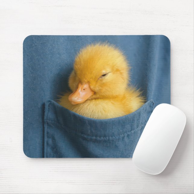 Yellow Duckling In a T-shirt Pocket Mouse Pad (With Mouse)