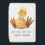 Yellow Duckling Playful iPad Cover Smile Cartoon<br><div class="desc">Funny Yellow Duck Playful Wink Happy Smile Cartoon Drawing and Text - Choose / Add Your Unique Text / Font / Colour - Make Your Special Gift - Resize and move or remove and add elements / image with customisation tool ! - Drawing and Design by MIGNED. You can also...</div>