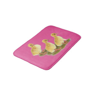 Yellow Ducklings Bath Mat