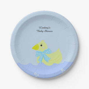 Yellow Ducky Baby Shower Paper Plate