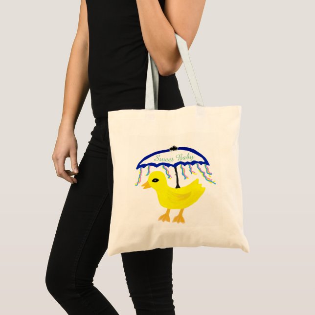 Yellow Ducky Sweet Baby Tote Bag (Front (Product))