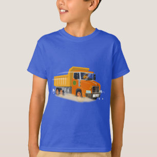 Yellow Dump Truck Cartoon for Kids T-Shirt