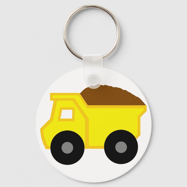Yellow Dump Truck Key Ring (Front)