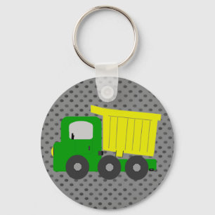 Yellow Dump Truck Key Ring