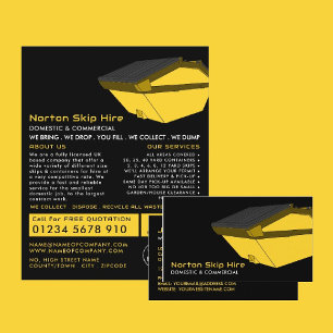 Yellow Dumpster, Skip/Dumpster Company Advertising Flyer