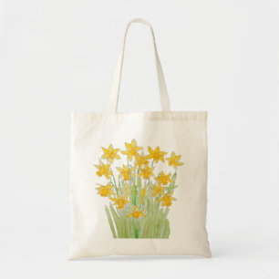 yellow dwarf daffodils in & watercolour tote bag