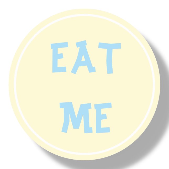Yellow Eat Me | Party Favour Classic Round Sticker (Creator Uploaded)