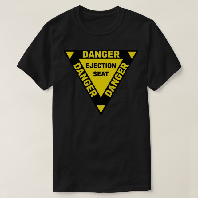 Yellow Ejection Seat Danger T-Shirt (Design Front)