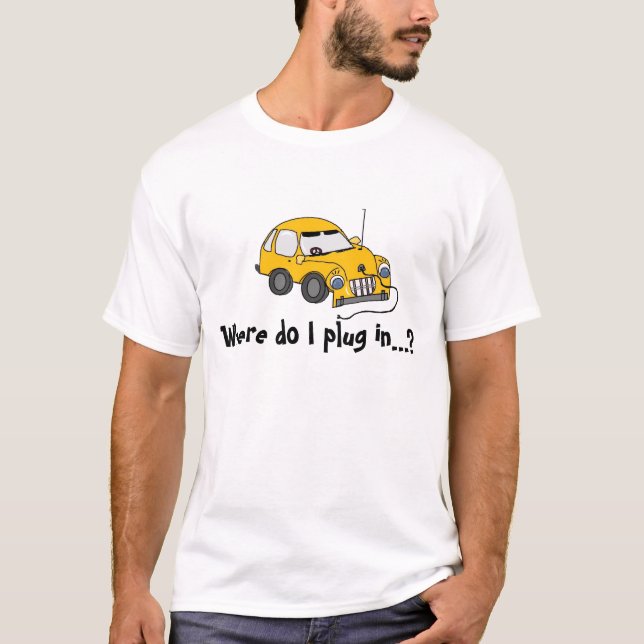 Yellow Electric Car... t-shirt (Front)