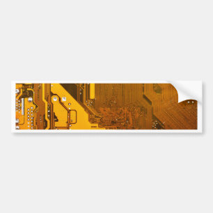 yellow electronic circuit board.JPG Bumper Sticker