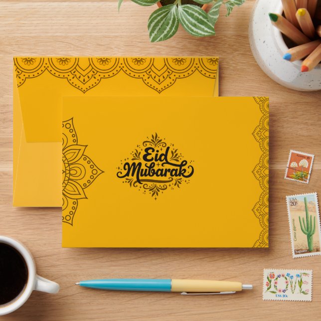 Yellow Elegant Design Eidee Envelope (Desk)