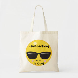 Yellow Emoji Homeschool is Cool Tote Bag