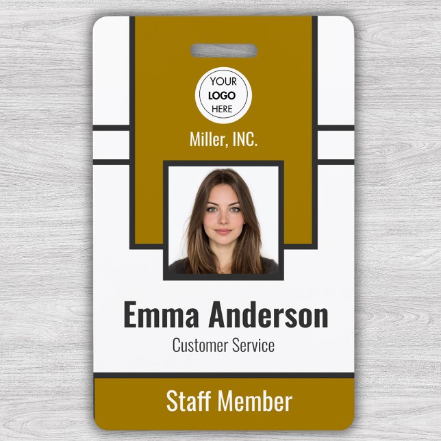 Yellow  | Employee Photo ID Company Security ID Badge (Creator Uploaded)