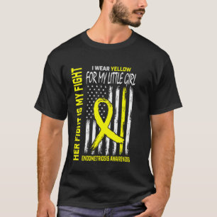 Yellow Endometriosis Awareness Little Girl Flag He T-Shirt