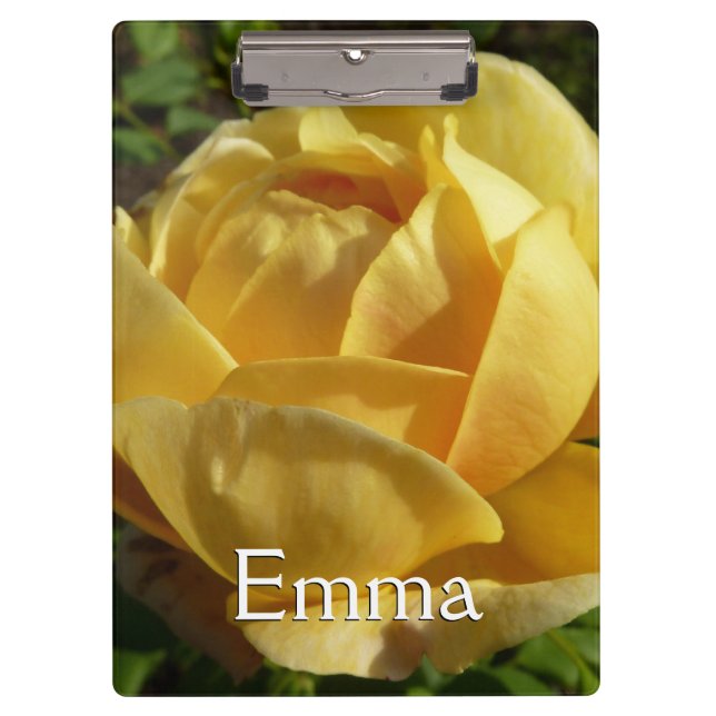 Yellow English Rose Clipboard (Front)