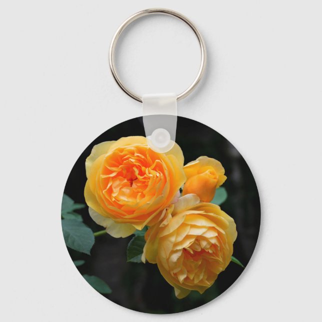Yellow English Roses Key Ring (Front)