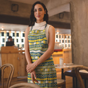 Yellow Ethnic Aztec Apron