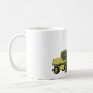 Yellow Excavator Construction Machinery Coffee Mug