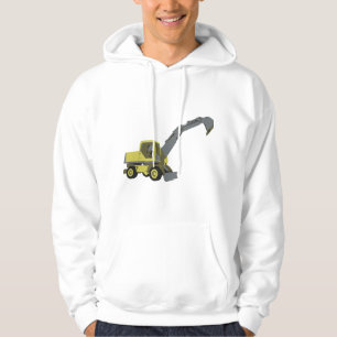 Yellow Excavator Construction Machinery Hoodie