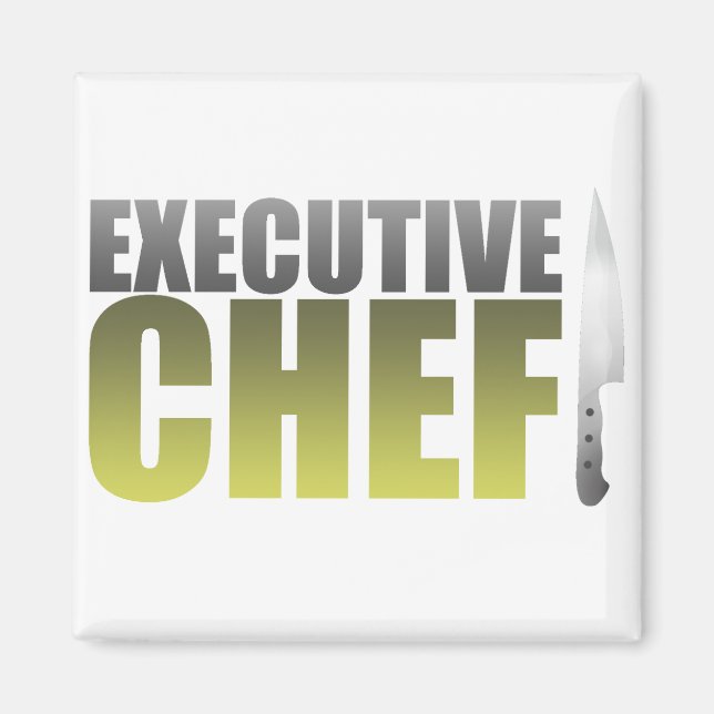 Yellow Executive Chef Magnet (Front)