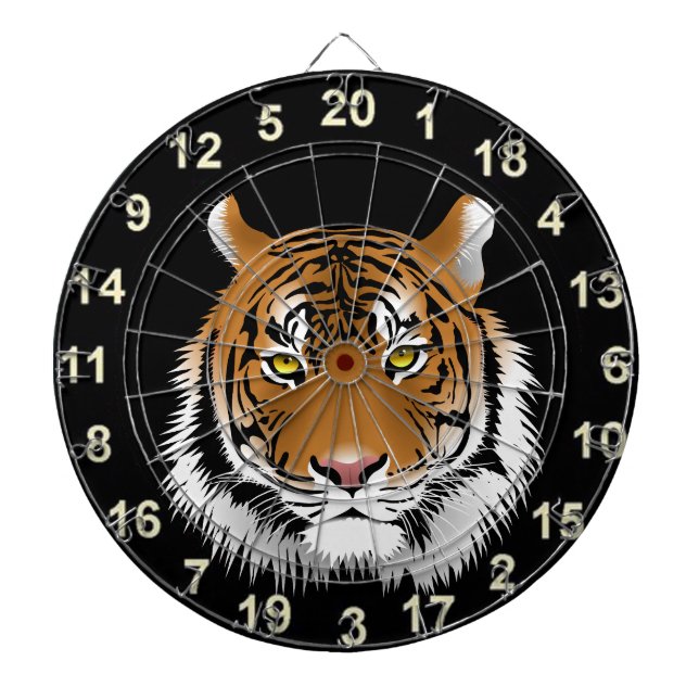 Yellow eye tiger dartboard (Front)