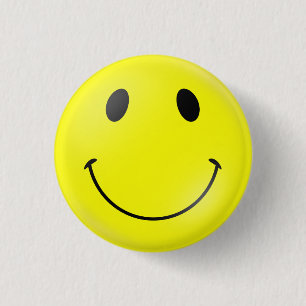 Yellow Face 3 Cm Round Badge