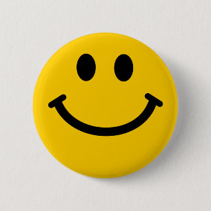 Yellow Face 6 Cm Round Badge