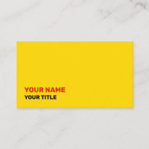Yellow Face Business Card