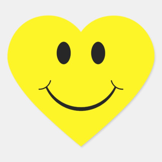 Yellow Face Heart Stickers (Front)