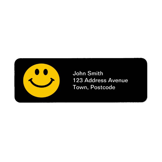 Yellow Face Return Address Label (Front)