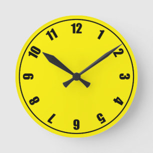 Yellow Face Round Clock