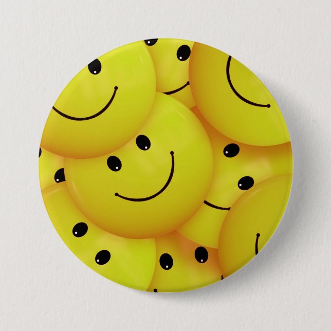 Yellow Faces 7.5 Cm Round Badge (Front)