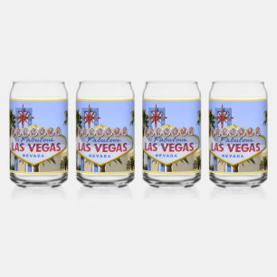 Yellow Family Las Vegas Nevada Welcome Sign  Can Glass