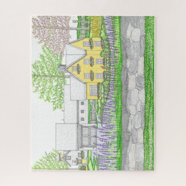 Yellow Farmhouse Puzzle (Vertical)