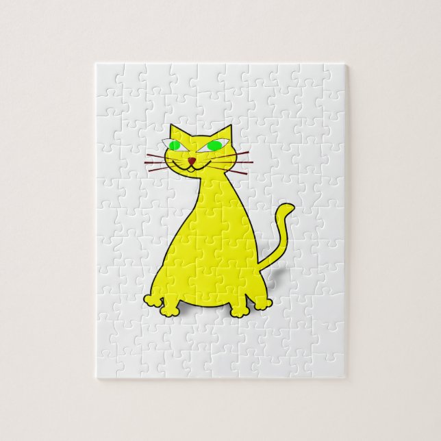 Yellow Fat Cat Jigsaw Puzzle (Vertical)