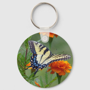 Yellow female Eastern Tiger Swallowtail Key Ring