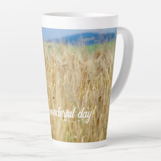 Yellow field latte mug (Right Angle)
