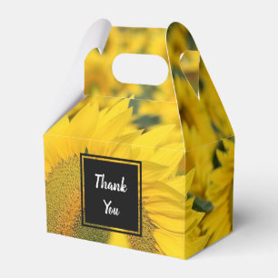  Yellow Field of Sunflowers Photograph Favour Box