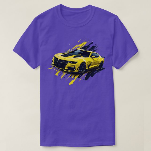 Yellow Fifth Generation Chevrolet Camaro T-Shirt (Design Front)