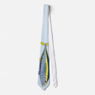 Yellow fin tuna fish neck tie