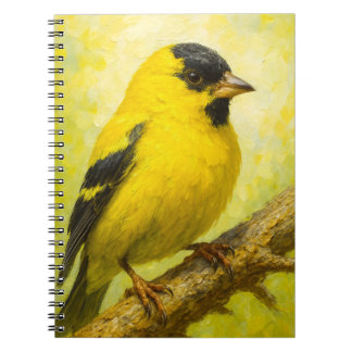Yellow Finch Notebook | Goldfinch Bird Art Journal
