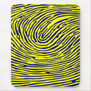 Yellow Fingerprint Minimalist Mouse Pad