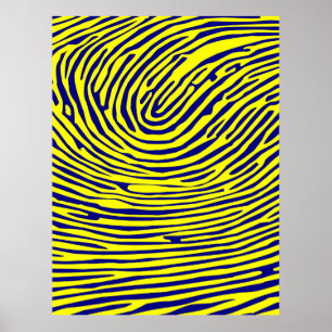 Yellow Fingerprint Minimalist Poster