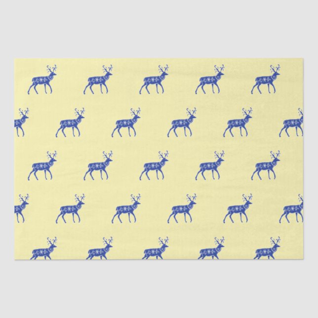 Yellow Finland Theme  Tissue Paper (Front)
