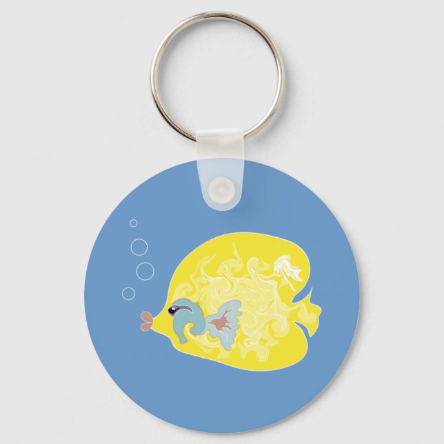 Yellow Fish Key Ring (Front)