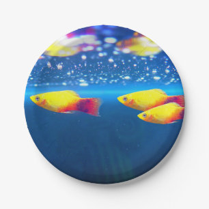 Yellow Fish Paper Plate