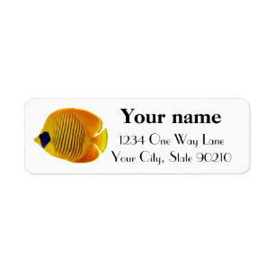Yellow Fish Return Address Label
