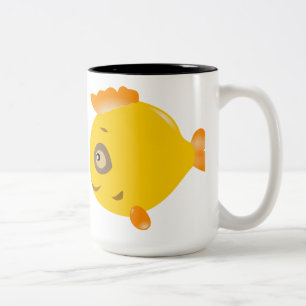 Yellow Fish Two-Tone Coffee Mug