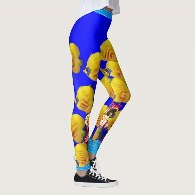 Yellow Fishes Leggings (Right)