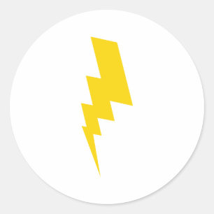 yellow flash classic round sticker